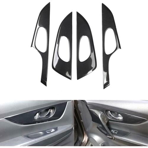4pcs/set Car Interior Door Handle Bowl Cover Trim Stickers For Nissan X-TRAIL 2017 2018 2019 2020 Interior Auto Accessory