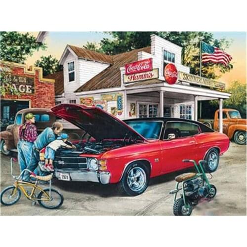 5D Diy Diamond Painting Landscape Car Scenery Cross Stitch Diamond Embroidery Pattern Diamond Mosaic Home Decoration