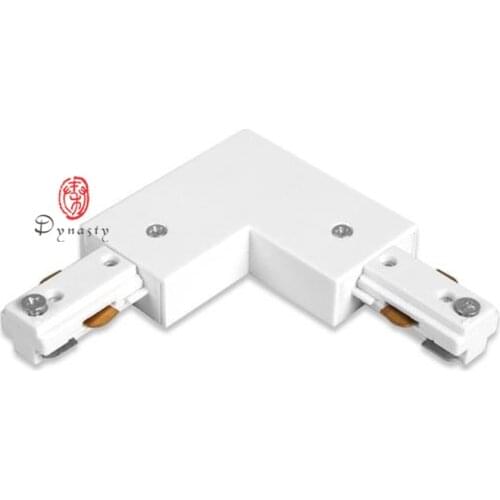 Track Line Connector Aluminum I Shape Connector T Shape Connector LED Spotlights Rail 2 Wire Connector High Quality Black& White