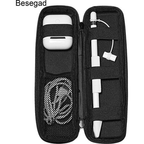 Besegad Protective Storage Case Pouch Skin Cover Sleeve for iPad Pro 9.7 10. 5 Ipencil Apple Pencil Airpods Accessories Gadgets