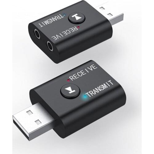 YET-TR6 Wireless 2 In 1 USB Bluetooth Adapter 5.0 Transmitter Receiver Audio Adapter Computer TV Laptop Speaker Headset Adapter