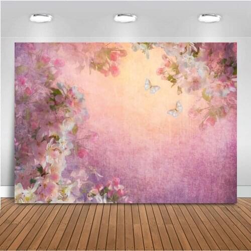 Newborn Floral Baby Shower Backdrop for Photography Flower Abstract Background for Photographer Photo Studio Party Decoration