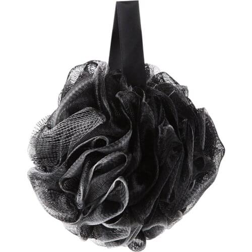 Bath Shower Sponge Exfoliating Mesh Brush Bathing Shower Sponges Clean Black Bubble Rubbing Body Wash Towel