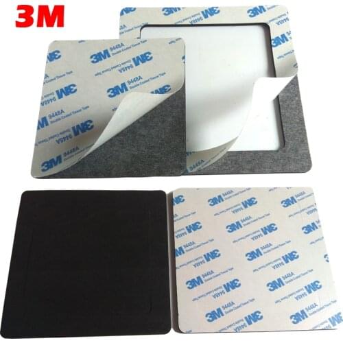 Customized shap, 10pcs118mm x119mm with 3M 9448 Adhesive Glue EVA Foam Mounting Frame Mat with Inner Cut, Black, Single Adhesive