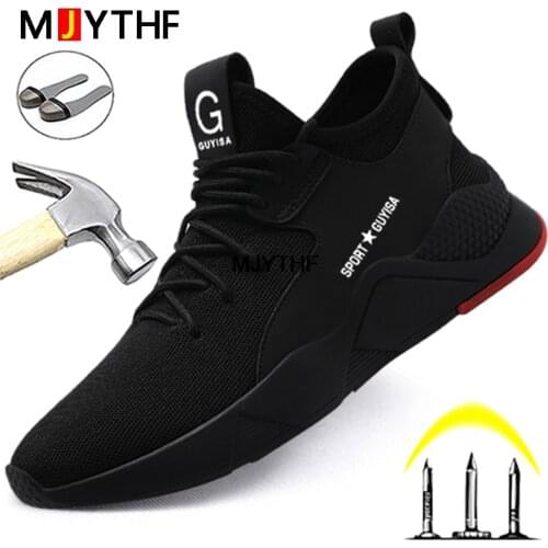 Indestructible Shoes Steel Toe Safety Shoes Men Work Sneakers Male Anti-smash Anti-puncture Work Boots Men Shoes Plus Size 49 50