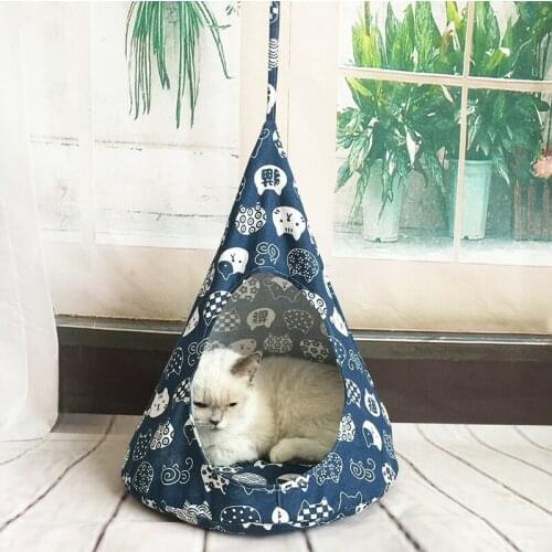 Cat Hammock Bed Comfortable Cat Basket Creative Cat Swing Cage With Soft Cushion Cotton Pet Hanging House