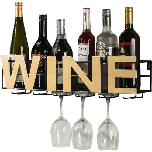 Wall Mounted Wine Rack Red Wine Rack Living Room Wall Dining Room Bar Hanger Iron Wine Lattice Custom Hanging Shelf
