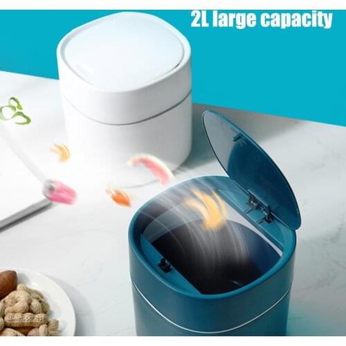 Nordic style table trash can creative cute desktop small mini bedside storage bin dormitory cute bed dining table