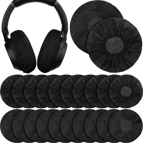 100Pcs Disposable Headphone Ear Covers Non-Woven Earpad Covers Stretchy Earcup Covers Fit For Most On Ear Headphones