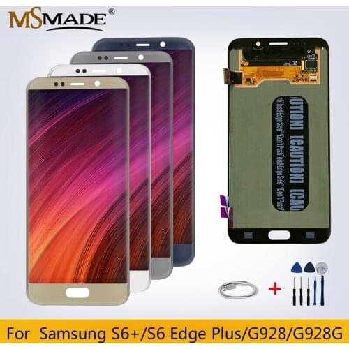 Original For Samsung Galaxy S6 Edge Plus LCD G928 G928F S6+ LCD Display Touch Screen Digitizer Replacement Parts