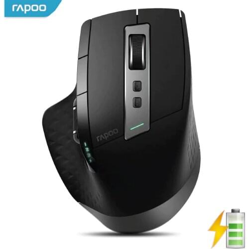 Rapoo Rechargeable Multi-mode Wireless Mouse Bluetooth 3.0/4.0 and 2.4G switch between 4 Devices Connection computer mouse