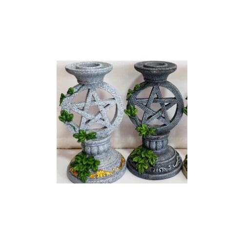 Altar Candlestick Ceremony Candle Holder set Witchcraft Props Table Decoration Goddesses Kore Pentagram Candelabrum NJ70612