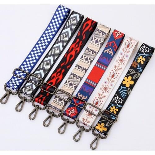 HJKL Nylon Colored Belt Bag Strap Accessories for Women Rainbow Adjustable Shoulder Hanger Handbag Straps Decorative gift bag