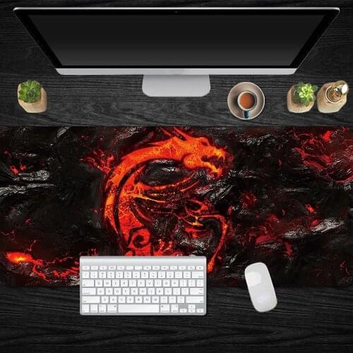 Red Dragon Gaming Play Desk Laptop Rubber Mouse Mat XXL Large Gamer Mouse Pad With Lock Edge 900x400mm Keyboard Mousepad For Lol