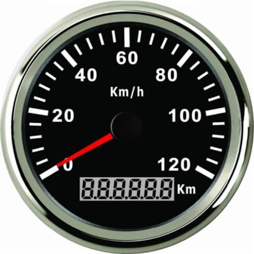 SAMDO 85mm GPS Speedometer Gauge 120KM/H Speed for Car Truck Motorcycle 12V 24V