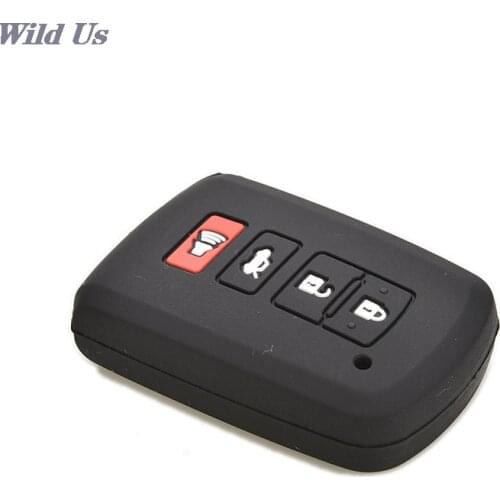 2020 New Silicone Case Cover For Toyota Camry RAV4 Avalon Remote Smart Key 4 Button black