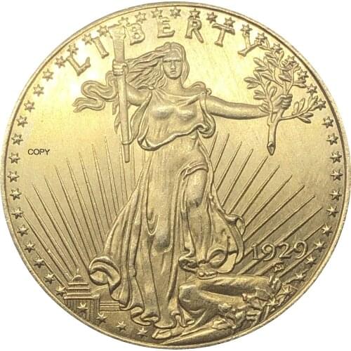 United States of America 20 Dollars Saint-Gaudens - Double Eagle with motto 1929 Brass Metal Copy Coin
