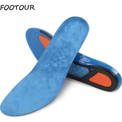 FOOTOUR Silicone Gel Insoles Foot Care for Plantar Fasciitis Heel Spur Running Sport Shoe Pad Insoles Arch Orthopedic Insole