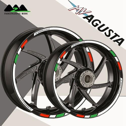 Suitable for MV Agusta motorcycle refitting wheel hub sticker reflective rim edge color reflective sticker