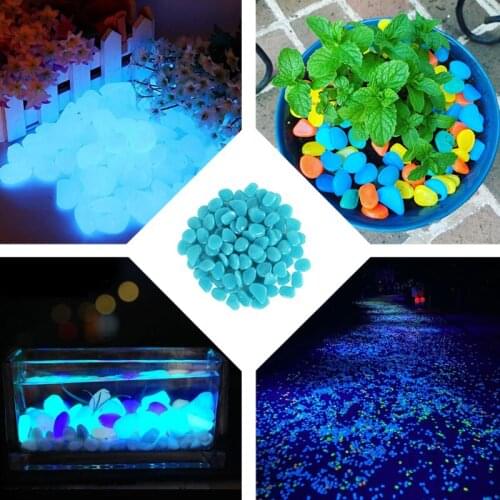Glow Pebbles Luminous Stones Decor In The Dark Garden Walkways Garden Path Patio Lawn Garden Yard DIY Decor Aquarium Ornaments