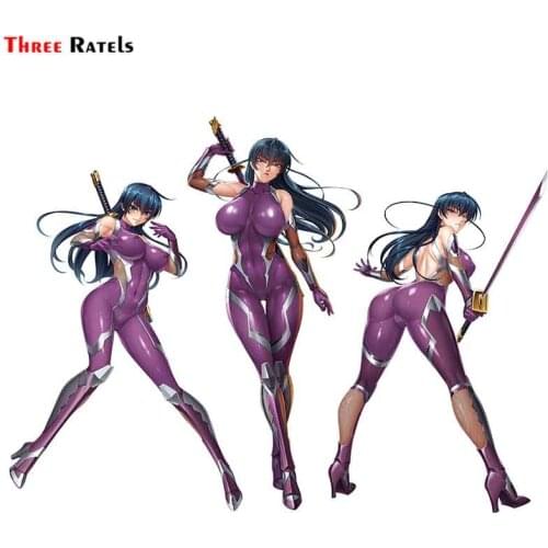 Three Ratels F529 Igawa Asagi Taimanin Holding A Weapon Renderer Sticker For Audi A6 Auto Accessories Vinyl Anti Scratch Film