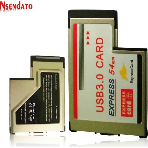 USB 3.0 USB3.0 PCI Express Card Adapter With 2 Ports 5Gbps USB3.0 HUB 54mm Slot ExpressCard Converter