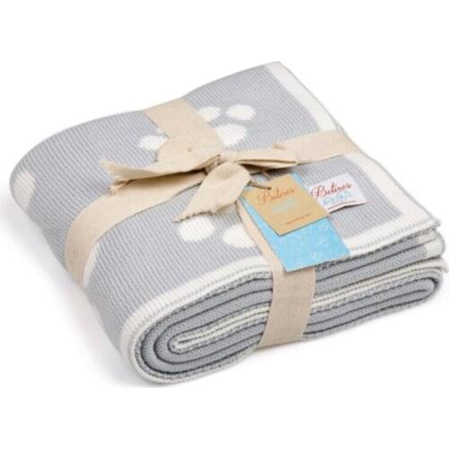 Knit Baby Blanket Blue