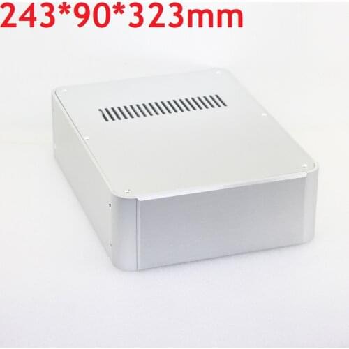 W243 H90 D323 All Aluminum Tube Amplifier Chassis Silver DAC Box DIY Rear Class A Case Headphone AMP