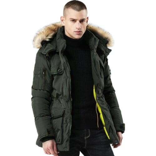 Winter Fur Overcoat Thicken Long Jacket Mens Outwear Windbreaker Keep Warm Windproof Parka Casaco Masculino Male Pocket Coats