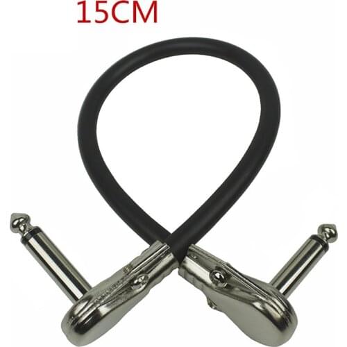 15/30cm Guitar Patch Cable Guitar Effect Pedal Cables Right Angle Dual Shielded Ultra Flexible Cable SAL99