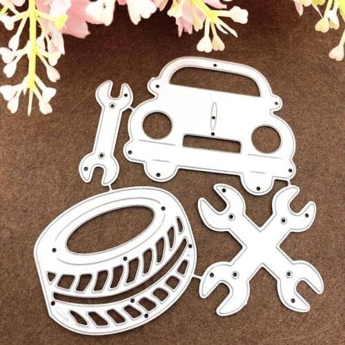 2020 Vehicle tire tools Metal Cutting Dies DIY Scrapbooking Paper Photo Album Crafts Knife Mould Cards Embossing Mold Stencils