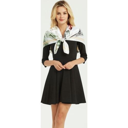 2021NEW Scarf Silk Satin Bandana Women Summer Square Small Bag Wrap Bohemian Retro Paisley Ladies Scarves Indian Muslim Islamic