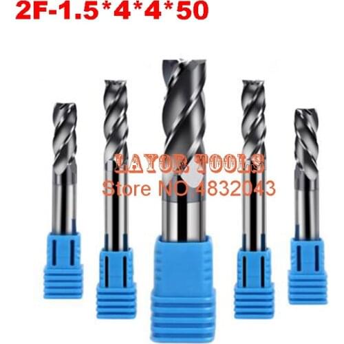 2F-1.5*4*4*50,HRC50,Spiral Bit Milling Tools Carbide CNC flat End mills Router bits , the lathe tool,boring bar,cnc,machine