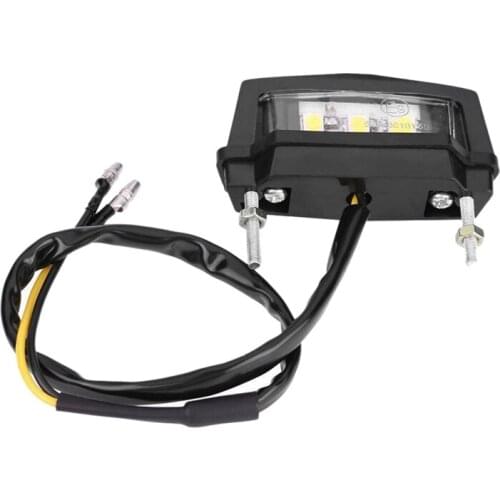 Motorcycle 3 Led Rear Tail Plate Brake Light Mini Motorcycle License Plate Light