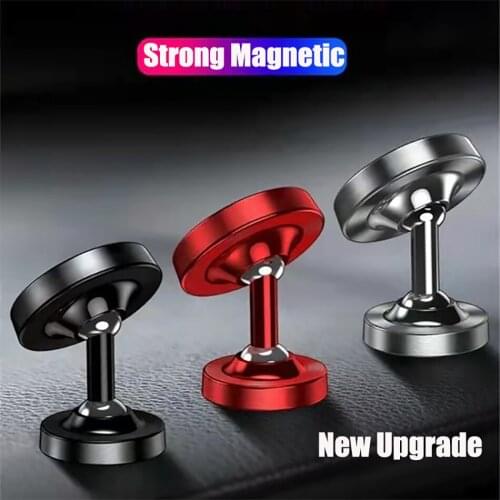 Car Magnetic Suction Phone Bracket for iPhone 12 11 Pro Max X Rotating Steel Ball Stand for Huawei P40 P30 Oneplus 9 Car Holder