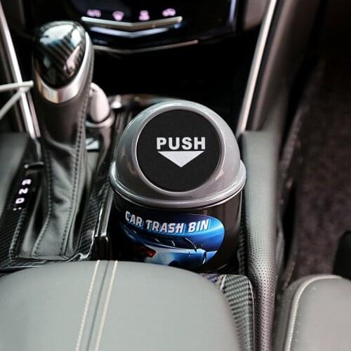 Car Trash Can Auto Door Organizer Garbage Holder Self-elastic Flip Cover Plastic Dustbin Automobiles Storage Trash Accessories