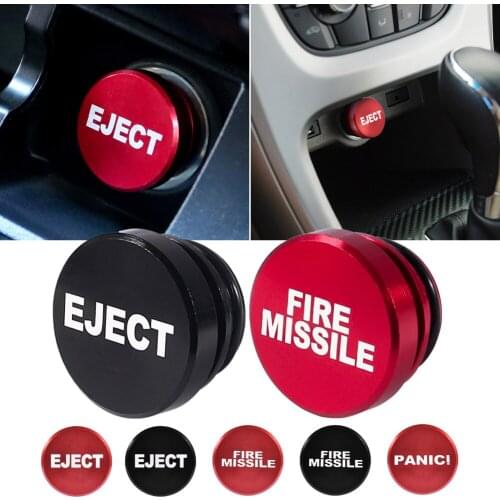 Car 12V Car Cigarette Lighter Cover Cigarette Outlet Cover Socket Plug Universal Eject Fire Missile Button Auto Accessories