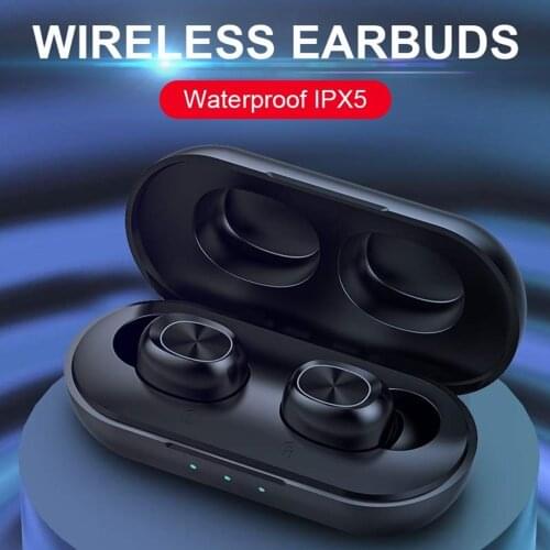 B5 TWS Bluetooth 5.0 Wireless Earphones Fingerprint Touch HiFi Wireless Headset With Mic Noise Cancelling Earbuds Charging Box