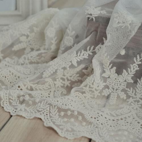 Free Shipping 23cm 9inch 1yards/lot white lace fabric garment decoration trimming Z951
