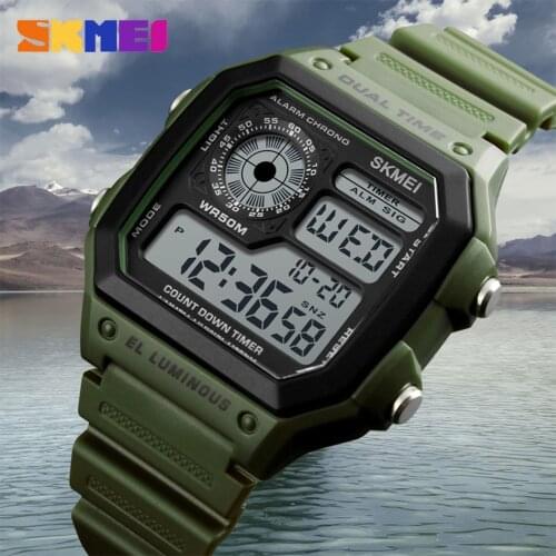 Skmei Famous Outdoor Sports Watches Men Waterproof Countdown Digital Watches Military Wristwatches For Women Man Clock Relogio