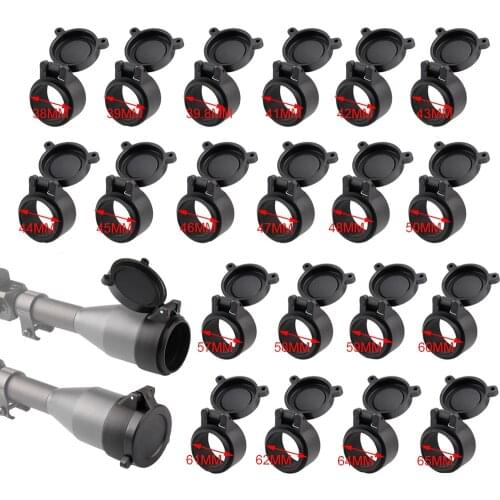 38mm-69mm Rifle Scope Cover Aiming Sight Dust Proof Cases Flip Cap Optic Covers Lens Cover Flip Up Quick Spring Protection