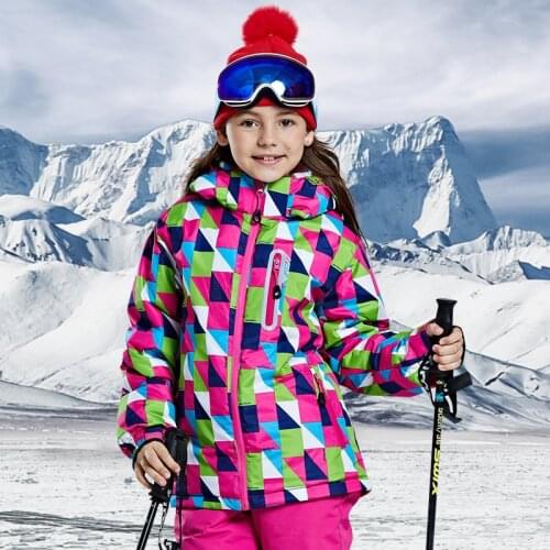Kids Ski Jacket Windproof Waterproof Warm Fleece Jackets Boys Girls Winter Outdoor Hooded Clothes Skiing And Snowboarding Jacket