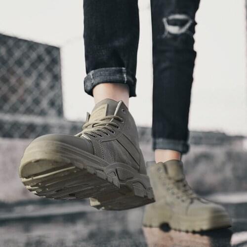 Long mens boot motorcycle canvas casual boots summer espadrilles Winter boty military ANKLE winter leather mens high home for