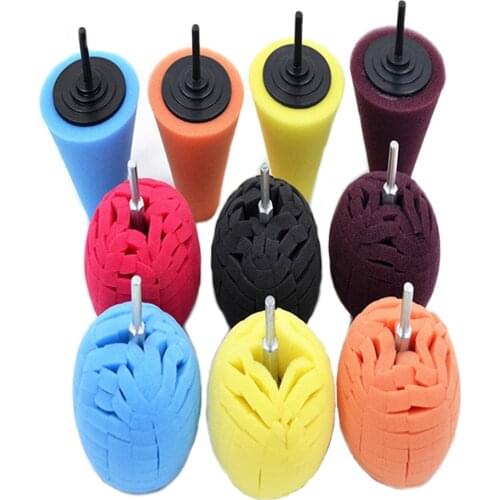 10/6/5pcs 3inch 80mm Sponge Foam Polishing Cone Pad Buffing Polishing Ball For Car Wheel Hub Care