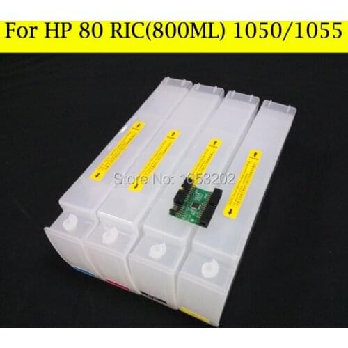 Boma.ltd Large Format HP80 Refillable Ink Cartridge For HP 80 Designjet 1050 1055 1050ps With Chip Decoder