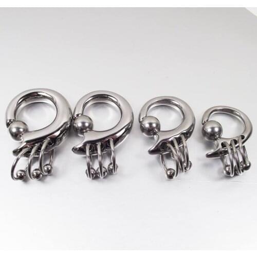 1 Piece Big Size Nose Rings Circular Barbells Spring Ball Nose Ring Lip Eyebrow Body Piercing Jewelry Earring CBR Earring