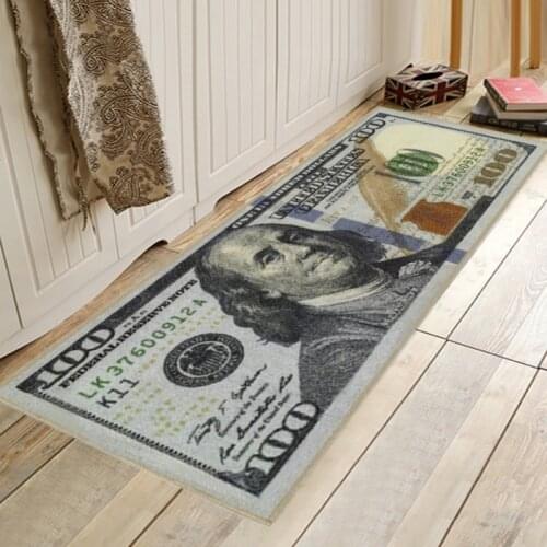 Non-Slip Area Rug Modern One Hundred Dollar 100 Bill Print 3D Carpet For Living Room Home Decor Carpet Runner