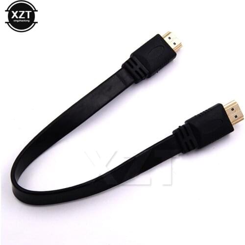 Flat HDMI-compatible Cable High speed 4k 1080P 3D gold plated for HDTV XBOX PS3/4 Projector computer