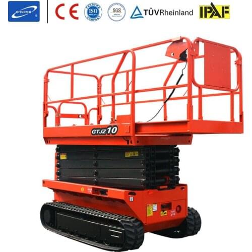 Qiyun CE ISO 4m 240kg Crawler Self Propelled Electric Scissor Man Lift Aerial Working Platform with ODM/OEM