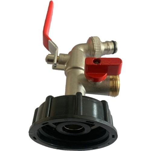 S60x6 IBC Tank Tap Adapter IBC Tote Water Tank Hose Connector 3/4" Brass Hose Fitting Parts Ton Barrel Fittings